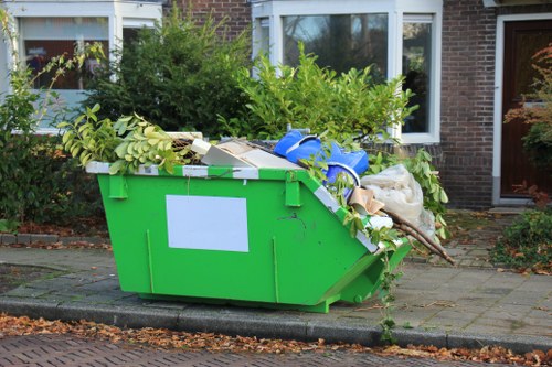 Professional waste management team at work